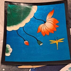 LAST CHANCE!! Asian Lacquered Wood Tray